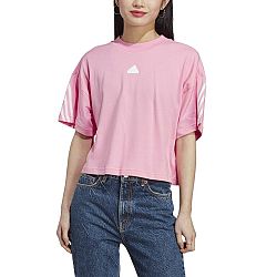 ADIDAS Dámske tričko na fitnes 3 pásiky ružové XL