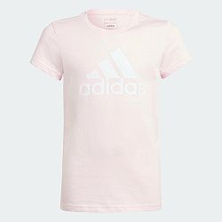 ADIDAS Dievčenské tričko na fitness bielo-ružové s logom 14-15 r (170 cm)