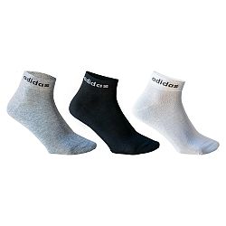 ADIDAS Športové ponožky stredne vysoké 3 páry čierne, biele a sivé 40-42