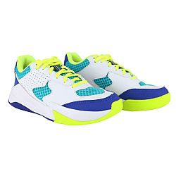 ALLSIX Detská volejbalová obuv VS100 Confort so šnúrkami bielo-modro-zelená tyrkysová 36