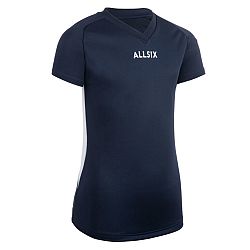 ALLSIX Dievčenský volejbalový dres V100 námornícky modrý 12-13 r (149-159 cm)