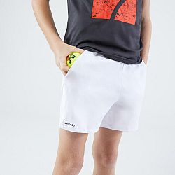 ARTENGO Chlapčenské tenisové šortky TSH100 biele 7-8 r (123-130 cm)