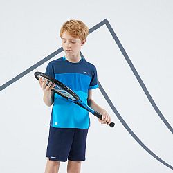 ARTENGO Chlapčenské tenisové tričko TTS Dry modré 5-6 r (113-122 cm)
