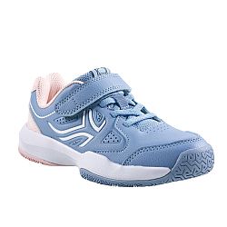ARTENGO Detská tenisová obuv TS530 na suchý zips sivo-ružová modrá 29