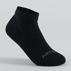 ARTENGO Detské športové ponožky RS 160 stredne vysoké 3 páry sivo-čierne 31-34
