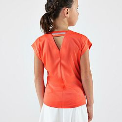 ARTENGO Dievčenské tričko TTS Soft na tenis koralové ružová 10-11 r (141-150 cm)