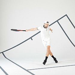 ARTENGO Pánske tenisové tričko Dry+ s krátkym rukávom biele L