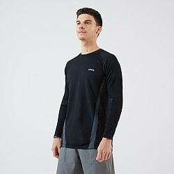ARTENGO Pánske tenisové tričko Thermic s dlhým rukávom čierne L