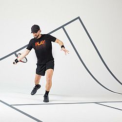 ARTENGO Pánske tričko TTS Soft na tenis čierno-červené čierna XL