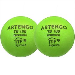ARTENGO Penová tenisová loptička TB100×2 9 cm zelená