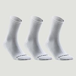ARTENGO Športové ponožky RS 100 vysoké 3 páry biele 35-38