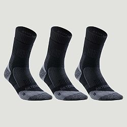 ARTENGO Športové ponožky RS 900 vysoké 3 páry čierno-sivé čierna 47-50