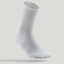 ARTENGO Tenisové ponožky RS 500 vysoké 3 páry biele 39-42