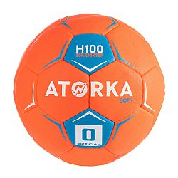 ATORKA Detská lopta na hádzanú H100 soft T0 oranžovo-modrá oranžová 0