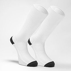 ATORKA Vysoké ponožky na hádzanú H500 pre dospelých biele 39-42