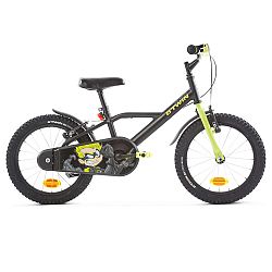 BTWIN 16-palcový bicykel pre deti od 4,5 do 6 rokov 500 Dark Hero čierna .