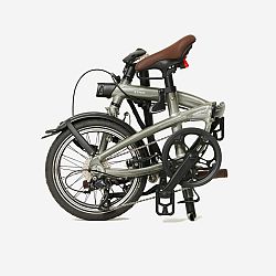BTWIN Skladací bicykel Fold Light 1 Sec zelený šedá