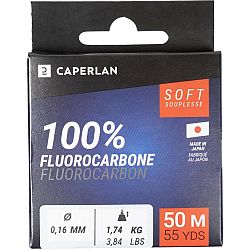 CAPERLAN Fluórokarbónový rybársky vlasec Soft 100 % 50 m 13_SLASH_100