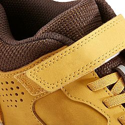 DECATHLON Detská obuv so suchým zipsom kožená Protect 560 okrová 31