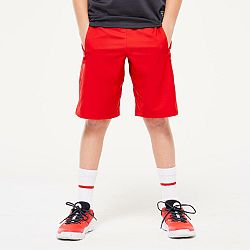 DECATHLON Detské priedušné šortky červené 7-8 r (123-130 cm)