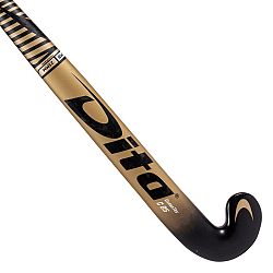 DITA Hokejka pre skúsených dospelých hráčov mid bow 85% karbón Compotec C85 čierno-zlatá okrová 37,5_QUOTE_