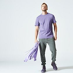 DOMYOS Pánske tričko na fitness 500 Essentials modré XL