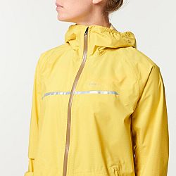 EVADICT Dámska nepremokavá trailová bunda do dažďa žlto-okrová okrová M-L