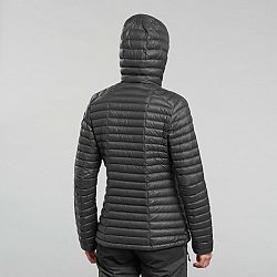 FORCLAZ Dámska páperová bunda MT100 na horskú turistiku s kapucňou do -5 °C čierna L