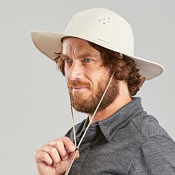 FORCLAZ Pánsky trekingový klobúk MT500 s ochranou proti UV béžový béžová 56-58 cm
