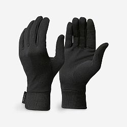 FORCLAZ Spodné trekingové rukavice MT500 hodvábne čierne XL