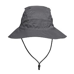 FORCLAZ Trekingový nepremokavý klobúk MT900 tmavosivý šedá 60-62 cm
