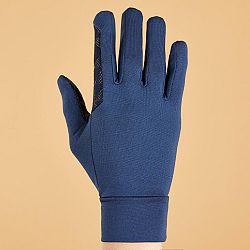 FOUGANZA Detské jazdecké rukavice 100 modré 12-14 r