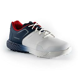 INESIS Chlapčenská golfová obuv Grip Waterproof bielo-modrá biela 34