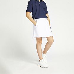 INESIS Dievčenská golfová sukňa so šortkami MW500 biela 10-11 r (141-148 cm)