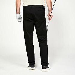 INESIS Pánske bavlnené golfové nohavice - MW500 čierne XL (L34)