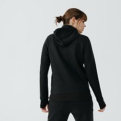 KALENJI Dámska bežecká bunda s kapucňou Jogging 500 čierna XL