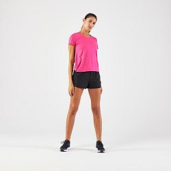 KALENJI Dámske bežecké tričko Run 100 priedušné modro-cyklámenové ružová 3XL