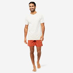 KIMJALY Pánske bezšvové tričko s krátkym rukávom na dynamickú jogu biele S