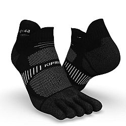 KIPRUN Bežecké ponožky 5 prstov RUN900 neviditeľné tenké čierne 37-38