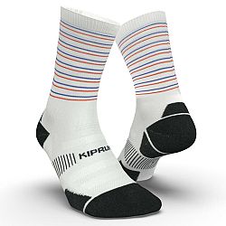 KIPRUN Hrubé bežecké ponožky Run900 do polovice lýtok vyrobené vo Francúzsku biela 35-38