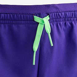 KIPSTA Detské futbalové šortky Viralto Alpha fialovo-zelené fialová 7-8 r (123-130 cm)