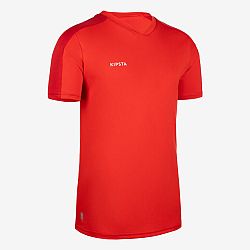 KIPSTA Detský futbalový dres Essentiel s krátkym rukávom červený červená 5-6 r (113-122 cm)