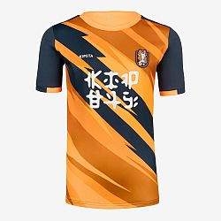 KIPSTA Detský futbalový dres s krátkym rukávom Tiger oranžovo-modrý 8-9 r (131-140 cm)