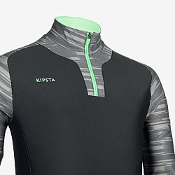 KIPSTA Futbalová mikina Viralto PXL 1/2 zips sivo-zelená šedá XL