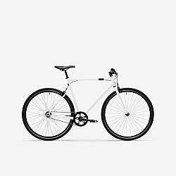 Mestský bicykel Elops 500 Single Speed biely L