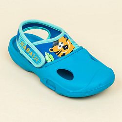 NABAIJI Detské sandále Clog 500 modré s tigríkom tyrkysová 26-27