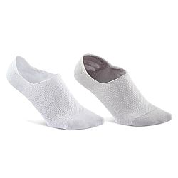 NEWFEEL Členkové ponožky 2 páry bielo-sivé biela 43-46