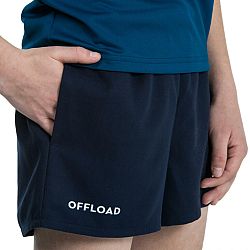 OFFLOAD Detské šortky na rugby R100 modré 12-13 r (151-160 cm)