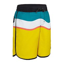 OLAIAN Chlapčenské plážové šortky 500 tmavomodré 7-8 r (123-130 cm)