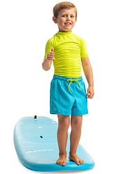 OLAIAN Chlapčenské plážové šortky Kid dlhé modro-tyrkysové tyrkysová 4-5 r (103-112 cm)